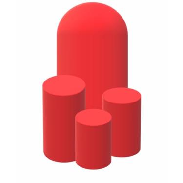 Imagem de TRIO CAPAS MESAS CILINDROS + capa para painel romano 2M X 1M MESMA COR DOIS LADO(VERMELHO)