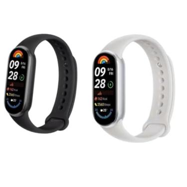 Imagem de Kit 2 Pulseiras Silicone Premium Compatível Smartwatch Smart Mi Band 10 (1.72) / Band 9 (1.62)