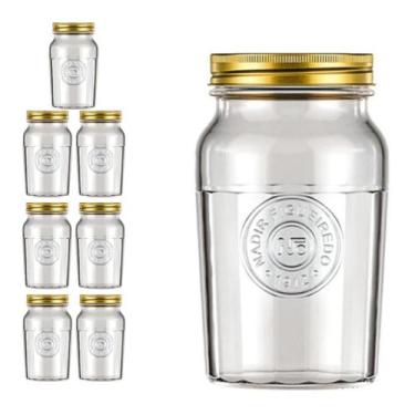 Imagem de 7 Pote Americano Mantimento Café Vidro Vintage 1,5L Nadir - NADIR FIGU