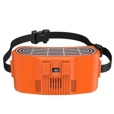 Imagem de NORMIA RITA Placa de resfriamento e cinto incluídos, ventilador de refrigeração 100 velocidades ajustável 10000 mAh resfriador de cintura de alta capacidade prevenção de insolação carregamento USB