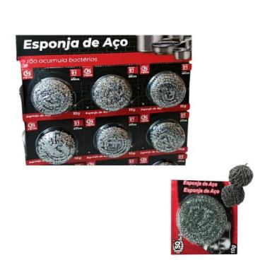 Imagem de Esponja Esponja De Aço De Palha De Aço Pacote 6 Und 10g - Só qualidade