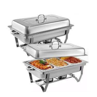 Imagem de Rechaud Inox para Festa e Rechaud Eletrico - Lancheira Térmica Multiuso com Caixa Térmica para Restaurante e Bufê(3)