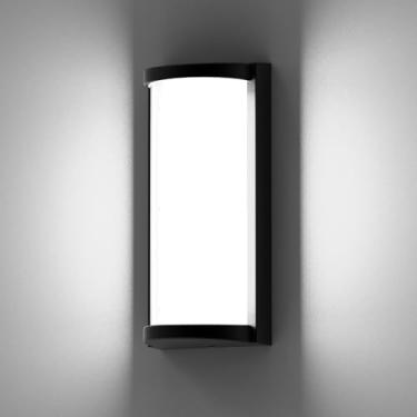 Imagem de Sytmhoe Luzes de parede externas modernas, luminárias de arandela de parede externa, lâmpadas LED montadas na parede, luz preta fosca para varanda e pátio, IP65 à prova d'água para corredores de