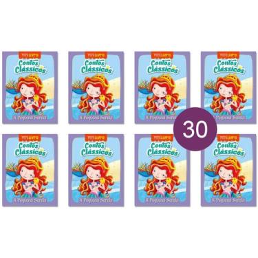 Imagem de Kit 30 Livrinhos A Pequena Sereia Lembrancinha De Festa Sacolinha Aniv