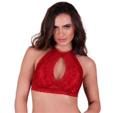 Imagem de Sutiã Frente Unica com Bojo Decotado e Renda Marina - NAKA MODAS, GG, 