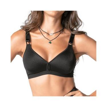 Imagem de Sutiã Alta Sustentação Alças Largas Sem Aro e Bojo Demillus, Preto, XG