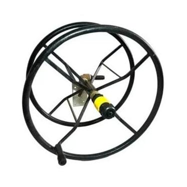 Imagem de Enrolador Suporte Mangueira De Jardim Até 30 Metros Em Aço