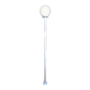 Imagem de Poste E Luminária Colonial Globo P De Jardim Branco 100Cm - OURO MINAS