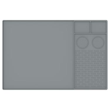 Imagem de Tapete de café de silicone atualizado, tapete de base multifuncional de 61 x 40 cm, almofada de barra de café resistente ao calor para escorredor de pratos sob cafés, tapetes de secagem de pratos