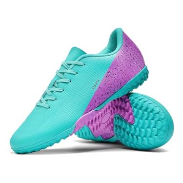Imagem de GODLARK Chuteiras de futebol masculinas femininas para ambientes fechados, sapatos de beisebol largos, sapatos de rúgbi para adultos, jovens, meninos grandes, pequenos spikes AG TF botas de futebol