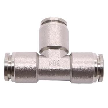 Imagem de 4 6 8 10 12 14 16 mm PU PM PV PE PY PZ PK Pneumático 304 Aço Inoxidável Pressão Push In Conector Rápido Liberação de Ar Encaixe (PE, 12 mm)