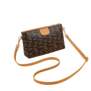 Imagem de Bolsas transversais modernas para mulheres - Bolsa quadrada pequena com impressão digital para mulheres, bolsa de moedas de outono casual para telefone, Preto, amarelo, Large, Preto-amarelo