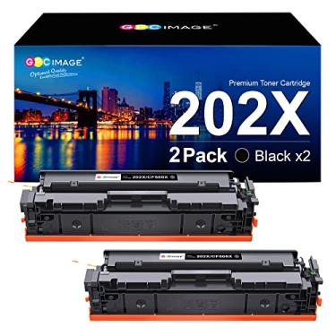 Imagem de GPC Image Cartucho de toner de substituição compatível para HP 202X 202A CF500X CF500A compatível com Laserjet Pro MFP M281fdw M254dw M281cdw M281 M281dw Bandeja de impressora (pacote com 2, preto)