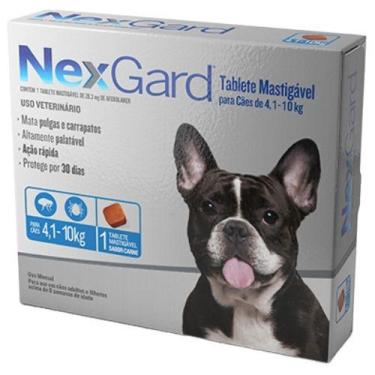 Imagem de Nexgard cães 4,1kg a 10kg 1 tablete para pet cachorro