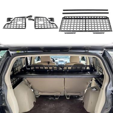 Imagem de CTH Para Mitsubishi Outlander 2007-2011 Modificação de porta-malas painel Molle sistema de suporte de armazenamento modular organizadores de porta-malas suporte de bagagem, painel suspenso, prateleira