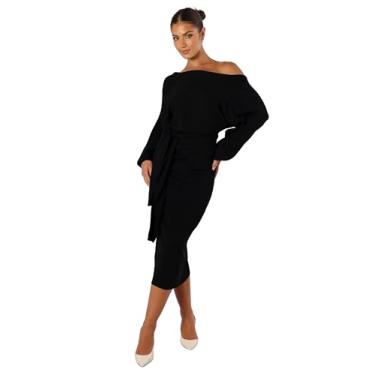 Imagem de Petal & Pup Vestido midi feminino Prancer tomara que caia - preto, Preto, PP