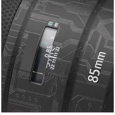 Imagem de Adesivo protetor para câmera EF 85 1,4 L Película de vinil para Canon EF 85 mm F1.4 L Acessórios de revestimento protetor (Circuit Black)