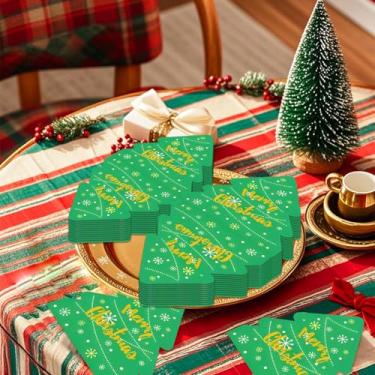 Imagem de 20 guardanapos de festa de Natal, guardanapos de jantar descartáveis para Natal