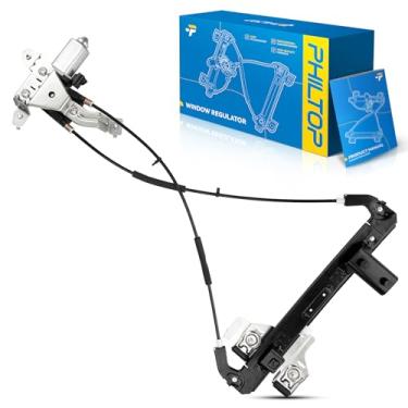Imagem de PHILTOP Regulador de janela elétrica do lado do passageiro traseiro direito 748-229 com motor compatível com Tahoe 2000-2006, Yukon 2000-2006, Escalade 2002-2006