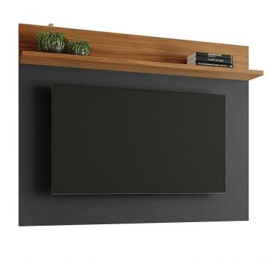 Imagem de Painel Para Tv Assimério Preto Com Freijó - Moveisaqui