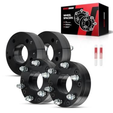 Imagem de Torchbeam Espaçadores de roda 5x5 a 6x5,5 cm para C1500 Suburban 1992-1999, Durango 2011-2019, Express 1500 1997-2002, Gladiator 2020-2020, adaptadores de roda 5 x 5 a 6 x 5,5 mm 14 x 1. 5 para furo do cubo de 78,1 mm