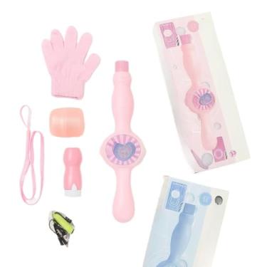 Imagem de Máquina de Bolhas com Fumaça USB + 2 Luvas + Kit Completo(Rosa)