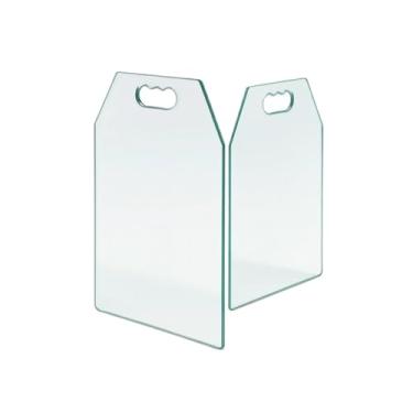 Imagem de Tabua Alça Vidro Temperado Cozinha Churrasco Legumes Transparente Resistente A Quedas(2 TÁBUAS)