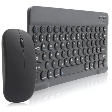 Imagem de Kit Teclado E Mouse Bluetooth Utra Fino Com Pc, E Android Preto
