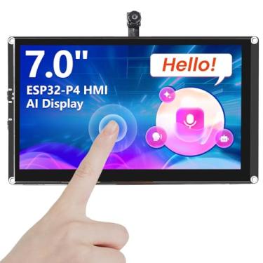 Imagem de ELECROW Tela ESP32 1024 x 600, tela sensível ao toque HMI ESP32 IPS de 7 polegadas com câmera, suporta interação de voz AI, processador ESP32-P4 dual-core, até 400 MHz, compatível com Arduino, ESP-IDF