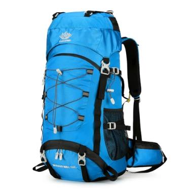 Imagem de CIADAZ Mochila de acampamento de grande capacidade 60L Mochila impermeável para montanhismo para caminhadas e viagens
