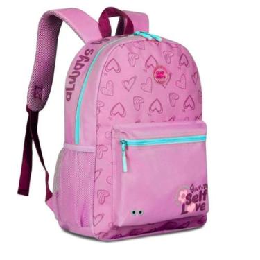 Imagem de Mochila de Costas Juvenil Self Love - Clio - - Clio Style, Rosa