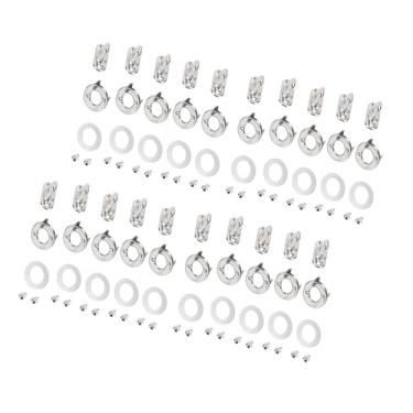 Imagem de Hilitand 20 Conjuntos de Fixadores de Trava de Trava Twist Butter Button Fastners Olhe e Pino Com Parafusos de Montagem para Botões de Giro de Fixador de Tela Marinha