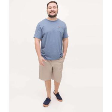 Imagem de Bermuda Plus Size Masculina Sarja Chino MR-60105, Bege, 52