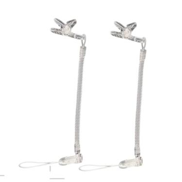 Imagem de Kit 2 Prendedor de Chupeta Mola Pietra Baby Fácil Limpar Serve Mordedor Divertido (Branco + Branco)