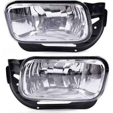 Imagem de PIT66 Faróis de neblina dianteiros com montagem de lâmpadas compatíveis com Dodge Ram 2500/3500 2009-2017 Fit Ram 1500 2009-2012 Lâmpadas de neblina lente transparente lado esquerdo e direito