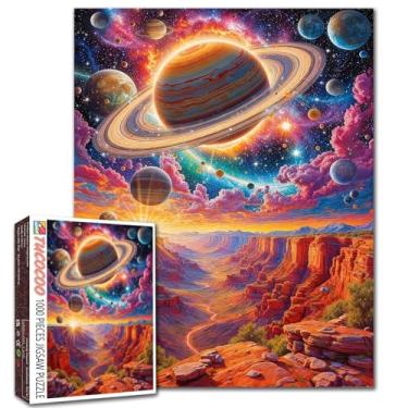 Imagem de Quebra-cabeça Solar System 1000 peças para adultos, famílias (America Grand Canyon, universo, aventura espacial, galáxia) peças se encaixam perfeitamente 40 x 70 cm Arizona National Park arte de