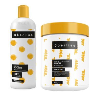 Imagem de Kit Descoloração 1 Água Oxigenada 30 Vol. 1 Pó Descolorante Curly Uber