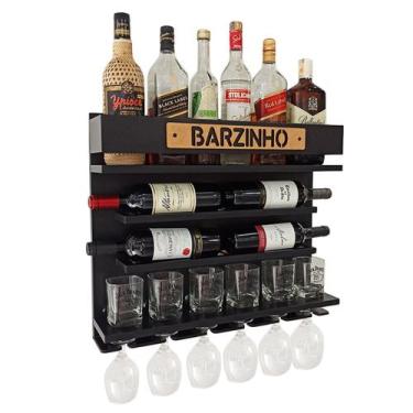 Imagem de Adega de Vinho de Parede com Bar para Sala - Barzinho PR - Co2Beer