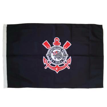 Imagem de Bandeira Corinthians Símbolo Preta Oficial-Masculino