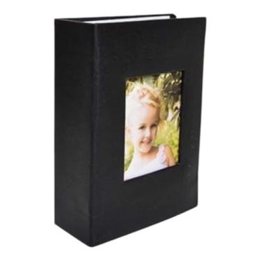 Imagem de Álbum Fotografia Premium 10x15 Para Fotos Porta Retrato Fotográfico Na Capa (100 Fotos Preto)