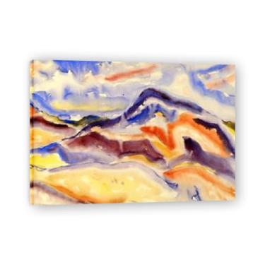 Imagem de Arte de parede em tela The Lines Of The MountainsCharles Demuth - reprodução de pintura a óleo abstração geométrica, design de interiores colorido ousado 11,20 x 41,9 cm emoldurado