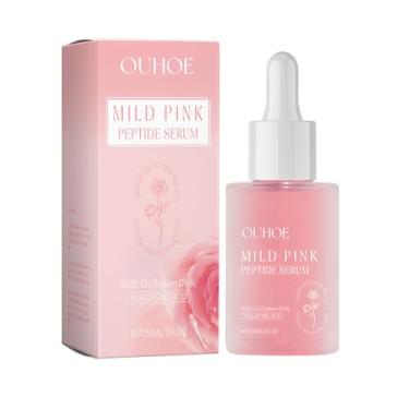 Imagem de Cuofyunl ouhoe rosa soro facial peptídeo essência hidratante ilumina, nutre, refina e repara a pele 30ml