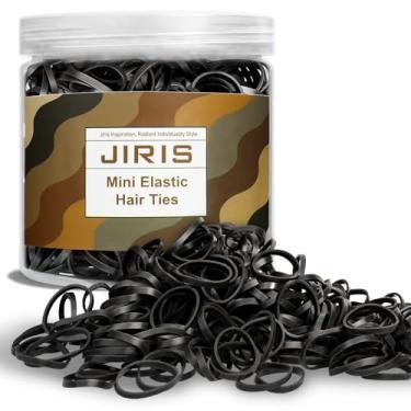 Imagem de JIRIS 1000 mini elásticos de cabelo pretos, laços elásticos de plástico macio e durável para meninas, laços de rabo de cavalo elásticos para penteados e tranças infantis