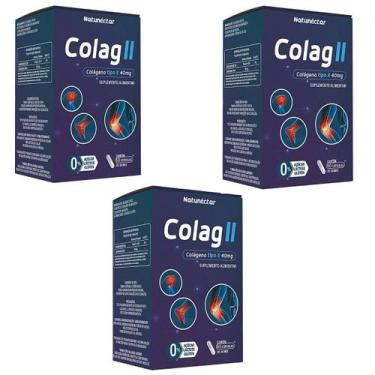 Imagem de Kit 3 Potes Colágeno Tipo 2 Suplemento Alimentar Natural Vitamina Natu