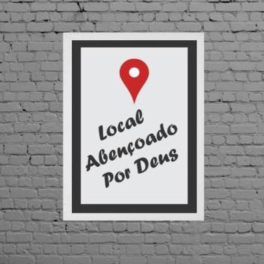 Imagem de Quadro Local Abençoado Por Deus 24X18Cm