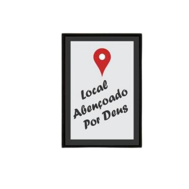Imagem de Quadro Local Abençoado Por Deus 33X24Cm Preto