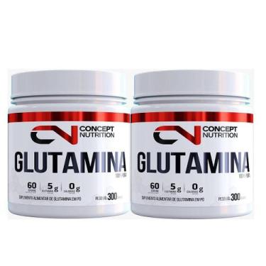 Imagem de KIT 2x Glutamina Concept Nutrition 300g - Total 600g de Suplemento
