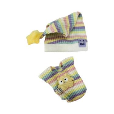 Imagem de Conjunto De Roupa E Chapéu Para Boneca Mini De 17cm Para Labubu Sittin