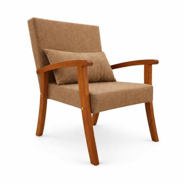 Imagem de Kit 2 Poltronas Jade Linho Premium Escritório Recepção Sala De Estar Decorativa