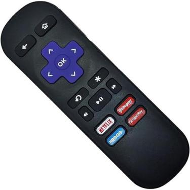 Imagem de Controle Remoto Compatível Com TV ROKU EXPRESS Teclas Netflix HBOGO Gl